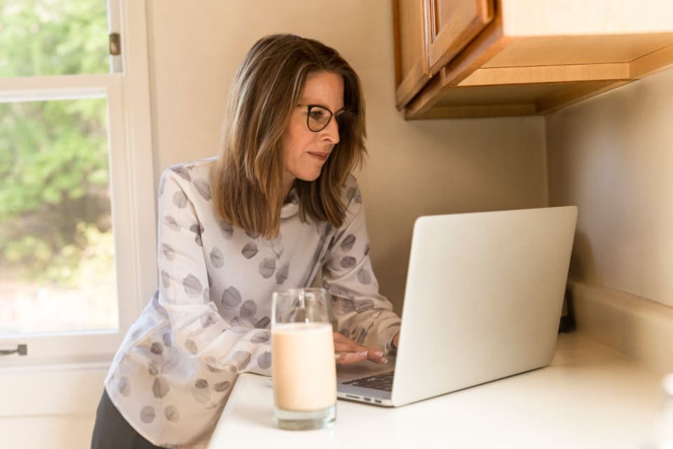 Consultant working through client notes